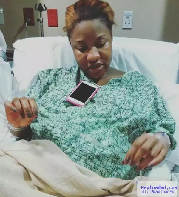 Tonto Dikeh Shares Photo From The Labor Room Before She Gave Birth To Her Child